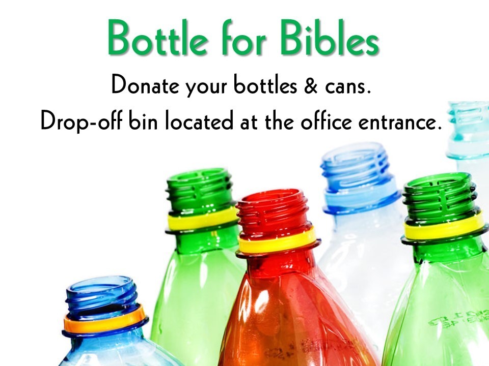 Bottles for Bibles Give Penticton Alliance Church